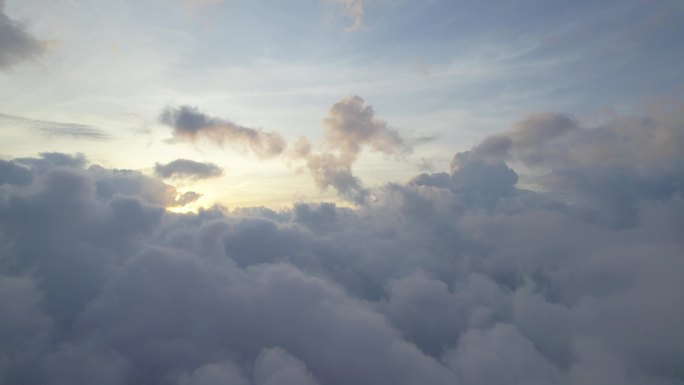 飞机视角 云层之上 天空