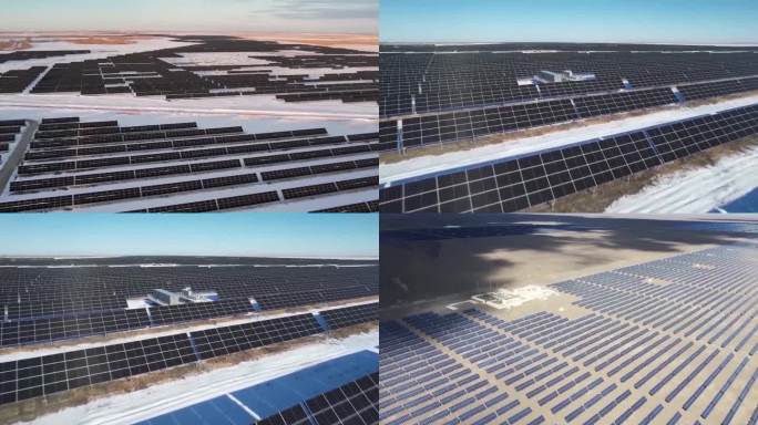 中国的新能源光伏太阳能发电站电池板基础设施建设成果航拍（选编）