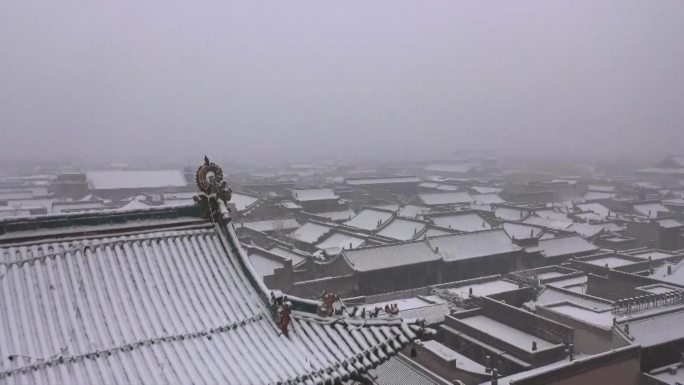中国陕西冬季城镇村庄景观（合集）
