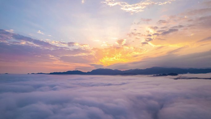 飞机视角 云层之上 天空