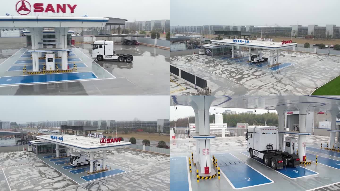 中国新能源氢能源发展基础设施建设成果氢能源加油站运输车航拍（选编）