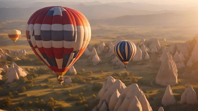 卡帕多西亚梦幻之旅：土耳其热气球航拍美景