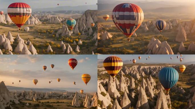 卡帕多西亚梦幻之旅：土耳其热气球航拍美景