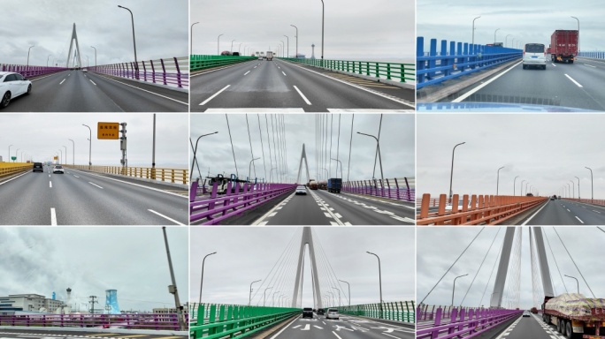 杭州湾大桥车辆行驶海中平台超级工程大桥