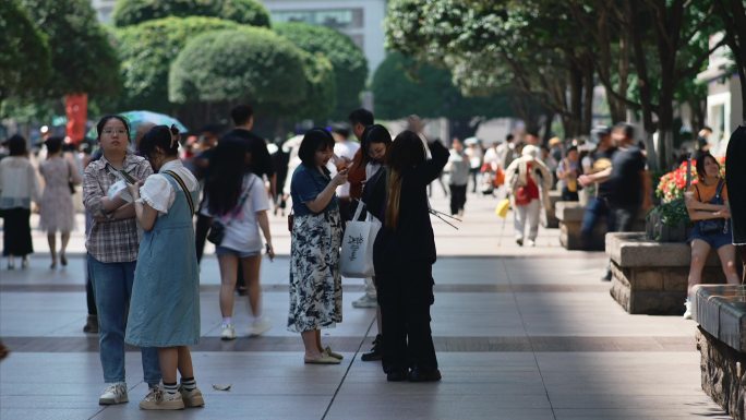 人群慢门实拍