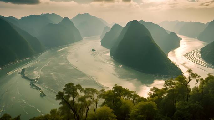 长江三峡：自然奇观的壮丽景色