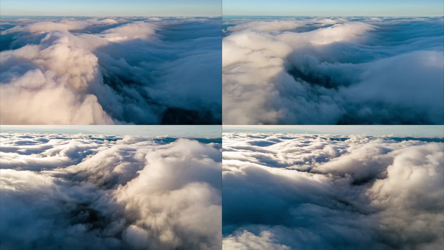 飞机视角 云层之上 天空