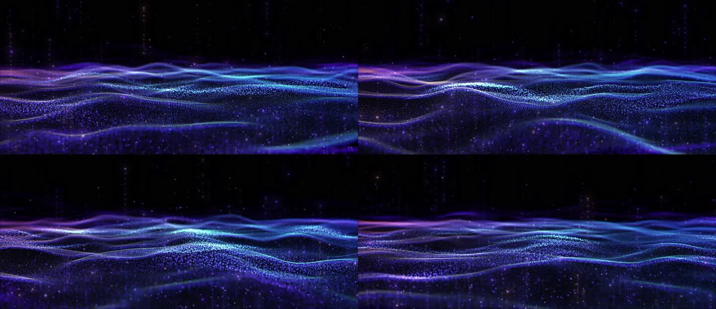 唯美粒子紫色海洋（循环）
