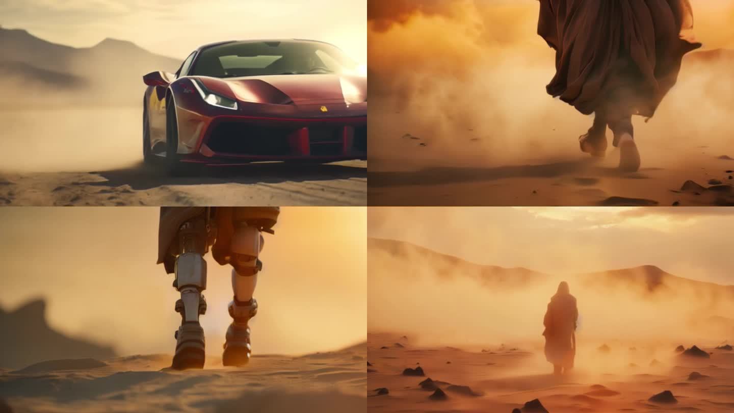 AI沙漠、沙丘、飙车