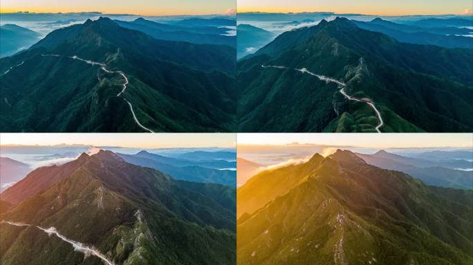 森林 大山 山川日出  榕大公路