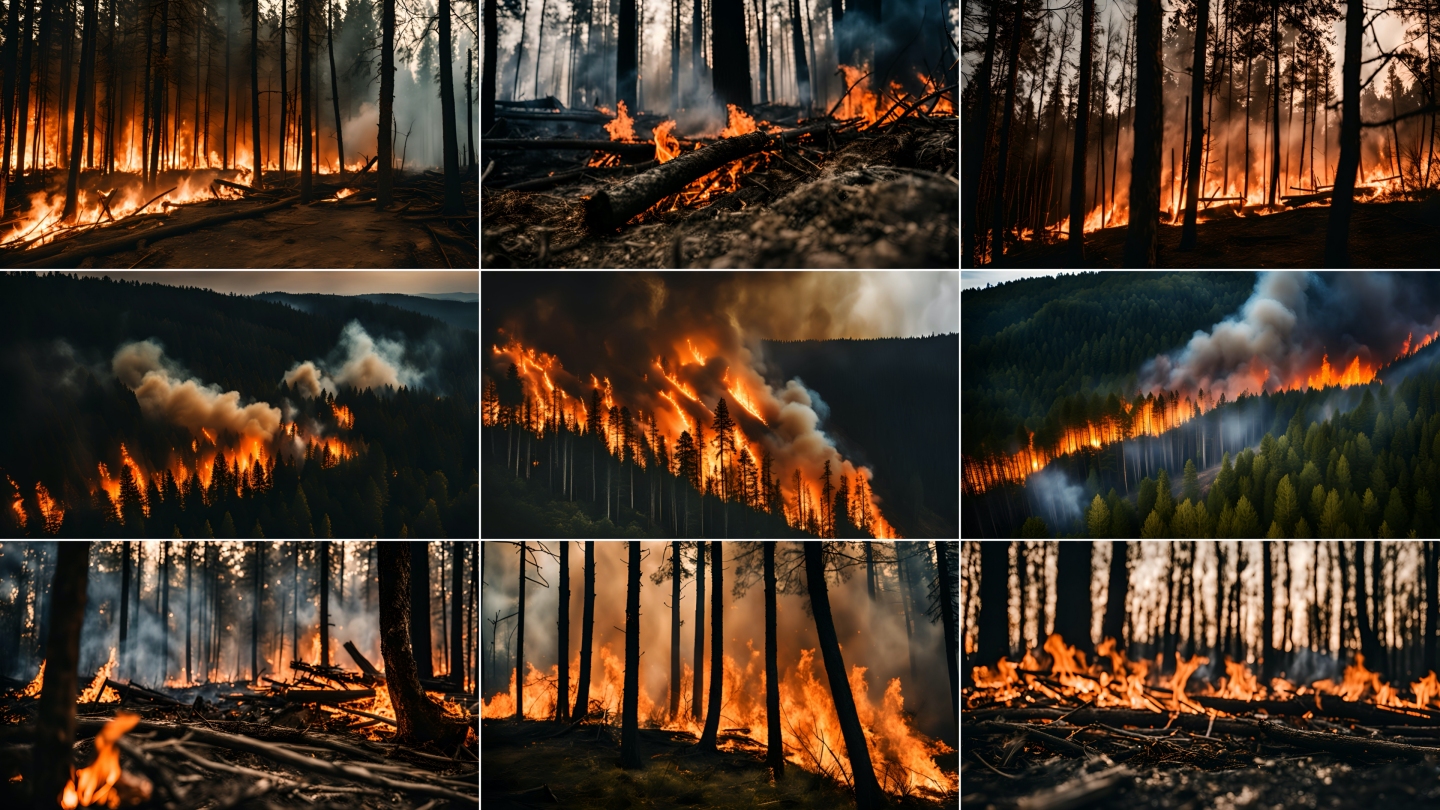 森林火灾大火自然灾害生灵涂炭