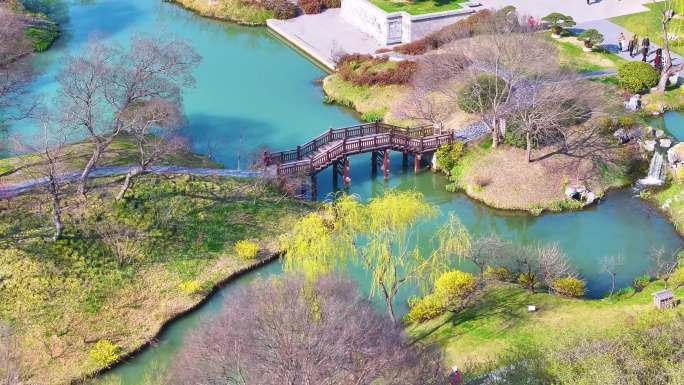 扬州市邗江区瘦西湖风景名胜区航拍江南水乡