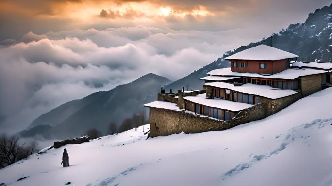 北极 前哨站 尼泊尔 雪山 云景 雾