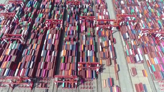 中国物流航运商用码头集装箱外贸出口航拍（选编）