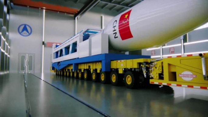 中国火箭神舟建造工厂从组装运输发射三维图形CG动画（选编）