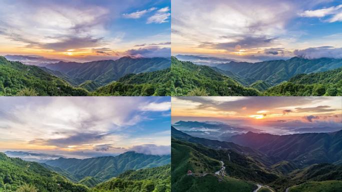 大山 绿美 日出云海 高山日出