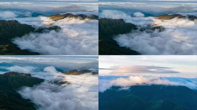 大山 绿美 日出云海 高山日出