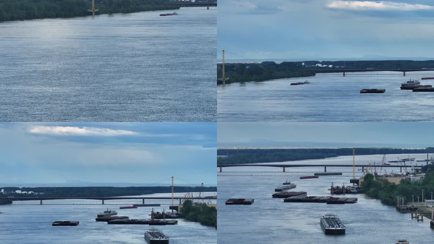 多瑙河畔 塞尔维亚的港口码头