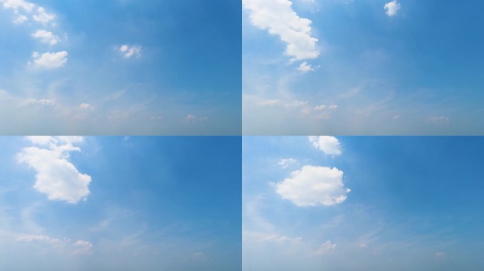 天空蓝天白云延时摄影2