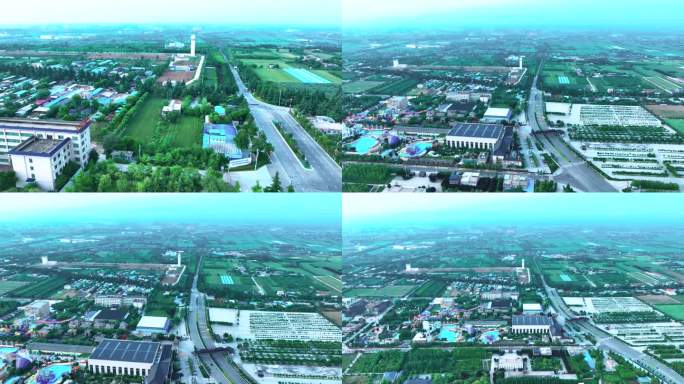 4K航拍陕西西安富平县城市风光美景