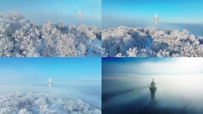 吉林四方顶雾凇 雪景