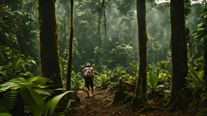 行走在巴西亚马逊森林
