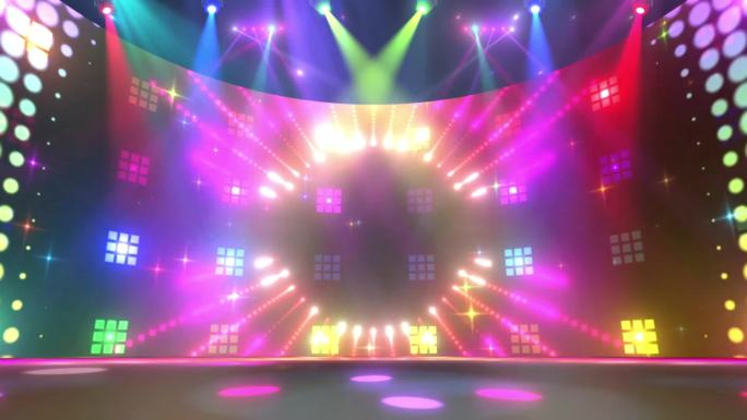 诺言DJ版本三维弧形灯光舞台背景