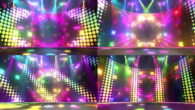 诺言DJ版本三维弧形灯光舞台背景