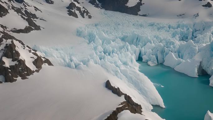 阿根廷冰川与雪景：航拍视角下的极地美景