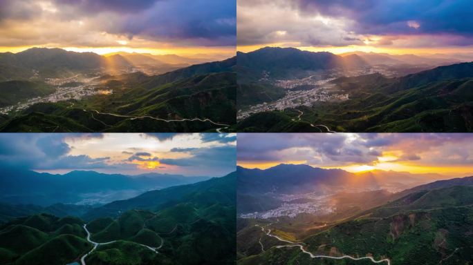 大山 绿美 日出云海 高山日出