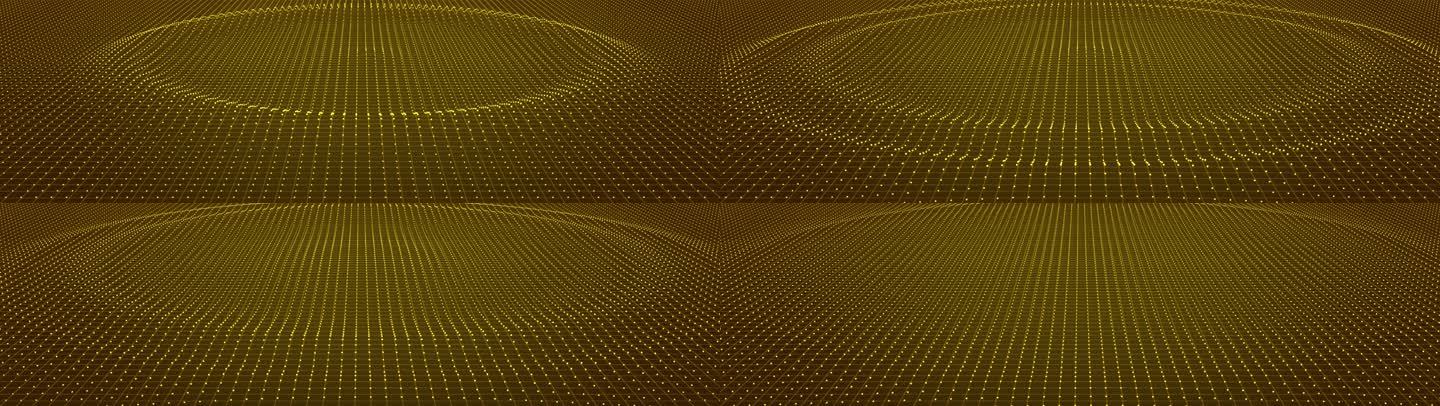 金色涟漪波纹 粒子震荡波 科技背景