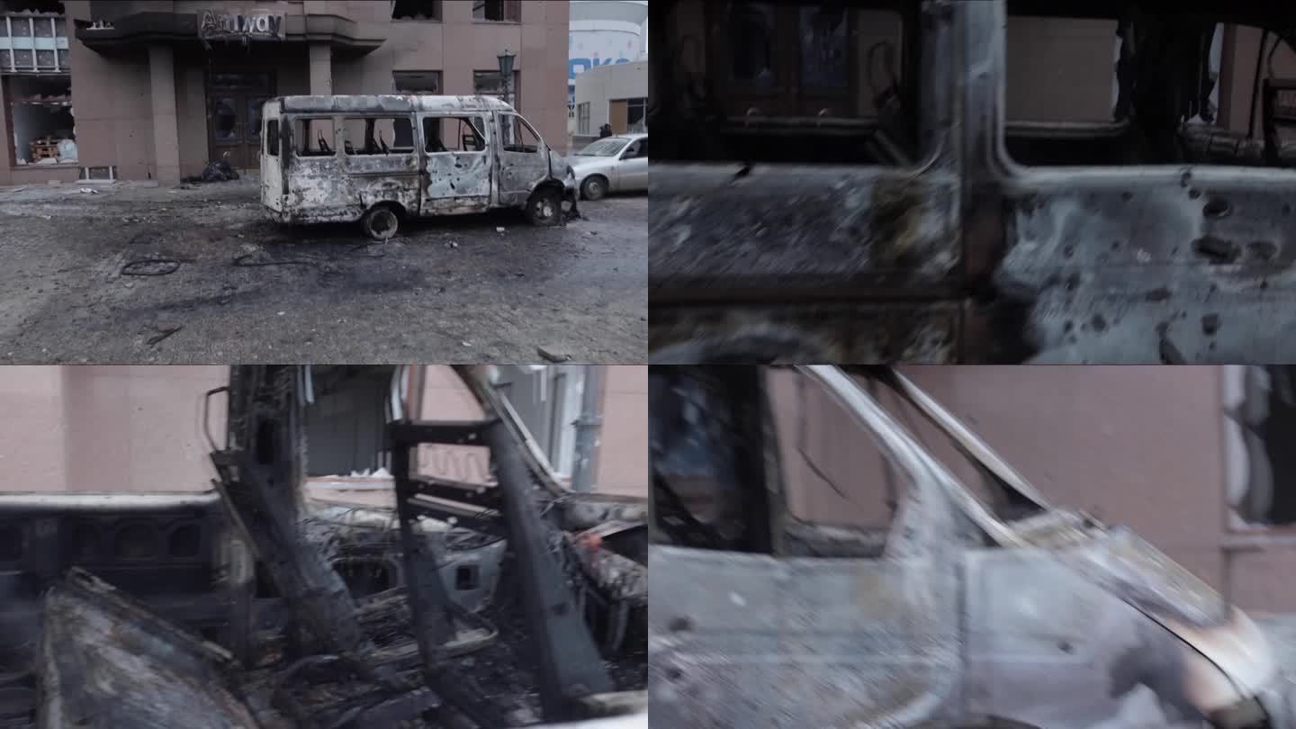 乌克兰战火过后的街道实拍（合集）