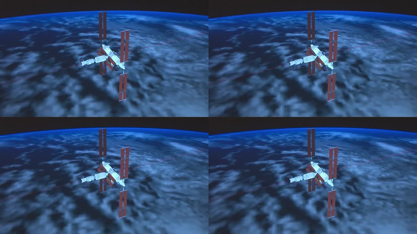 中国航空航天神舟天宫神舟十四神舟14在太空中的模型CG（选编）