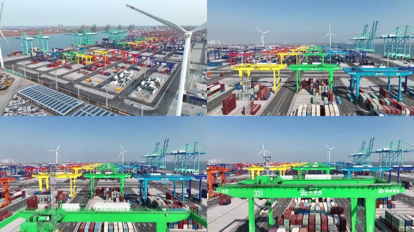 中国物流航运商用码头集装箱外贸出口航拍（选编）