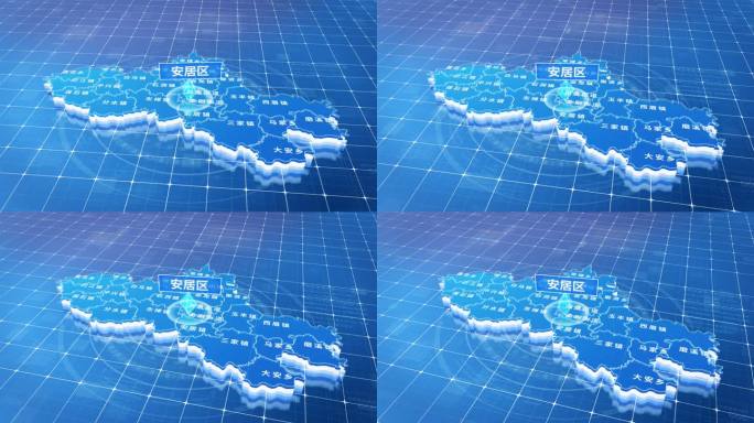 安居区蓝色三维科技区位地图