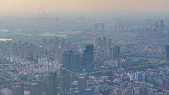 天津市城市建设航拍高楼大厦风景风光美景摩