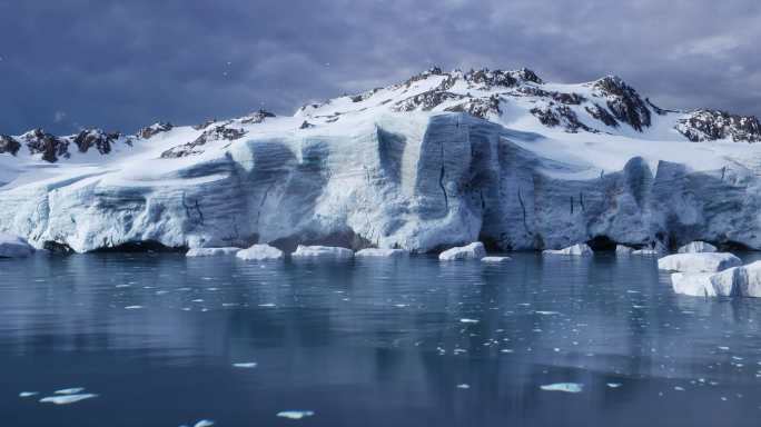 8k 北极冰山冰川 全球变暖