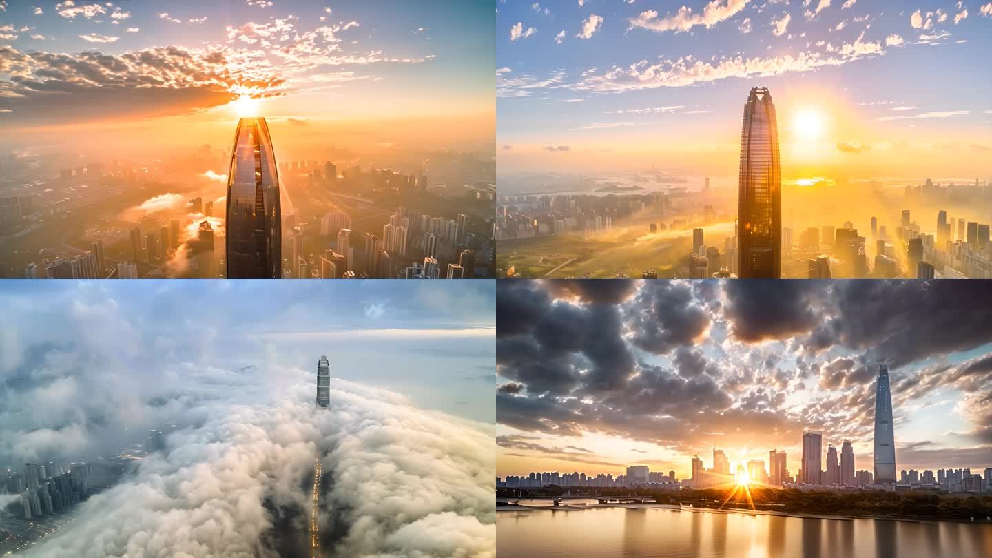 深圳大气唯美ai素材风景风光高楼大厦一线
