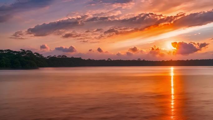 亚马逊河日出：自然奇观的晨光绽放