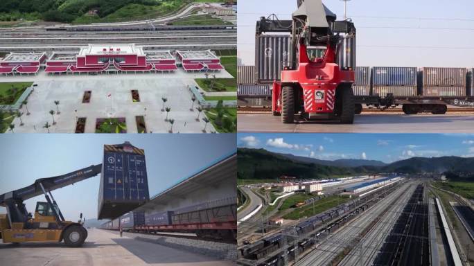 中国一带一路中缅铁路基建建设成果航拍（合集）