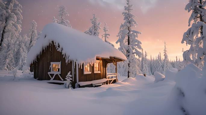 芬兰雪景与天空：冰雪世界的延时摄影航拍