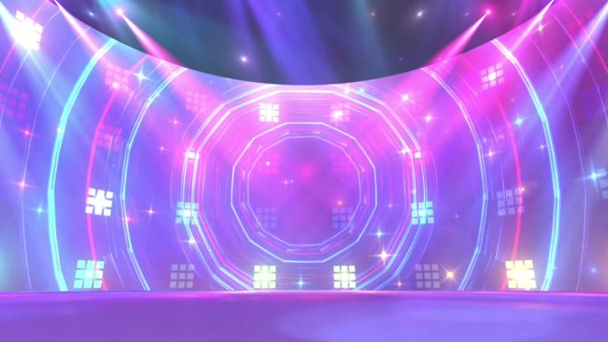 诺言DJ版本三维弧形动感灯光舞台背景