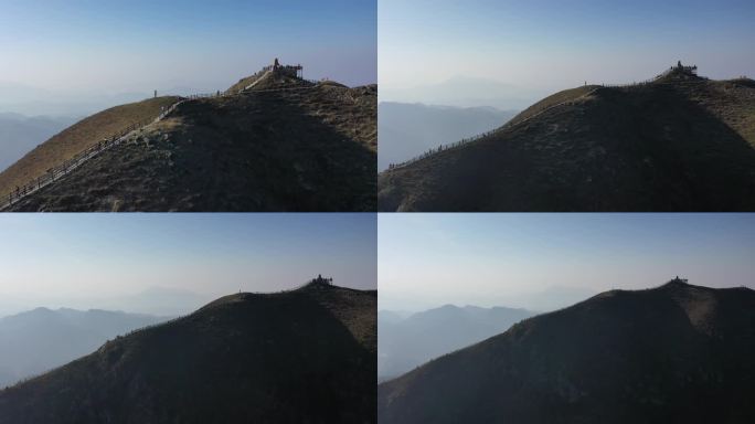 高山草甸 户外登山 白鹤岭 登高 山峰