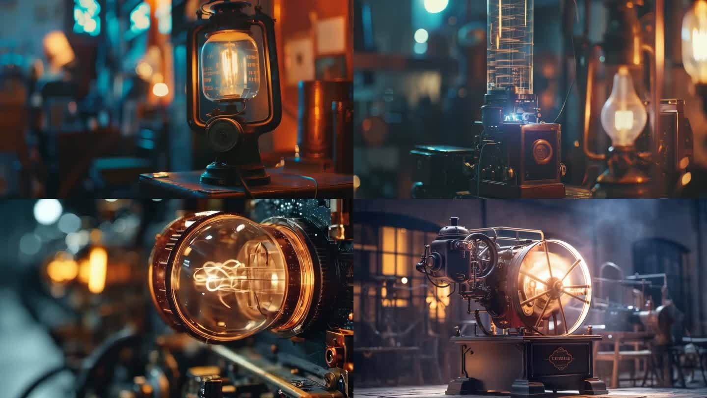 爱迪生发明电灯发电机工业革命历程4K