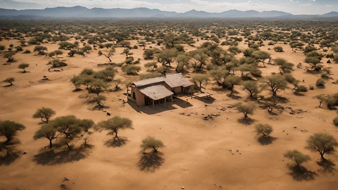 西非布基纳法索干旱的村庄景观