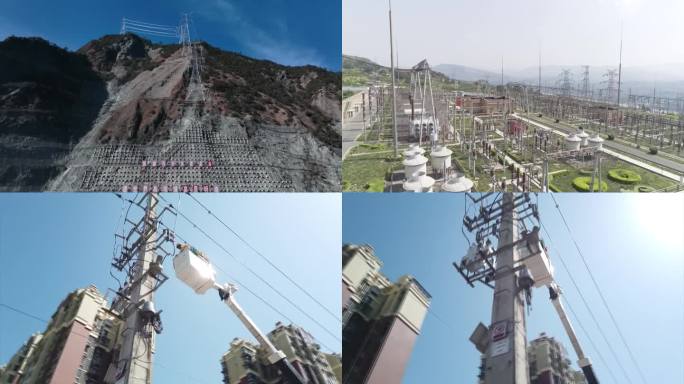 中国四川的电网建设电力供应网基础设施建设（合集）