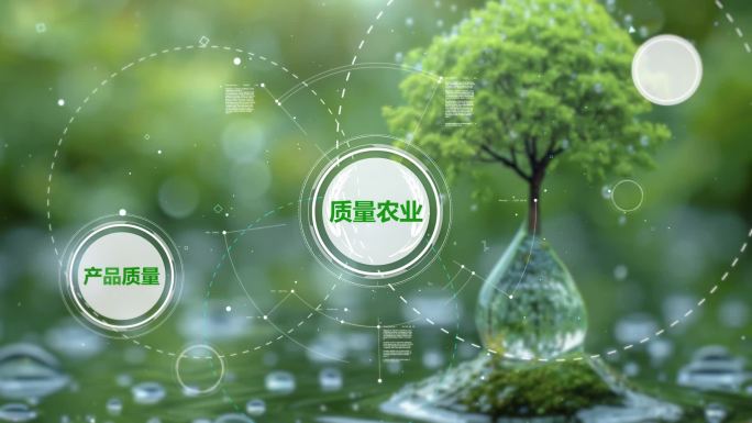 简洁高级绿色农业分类AE模版