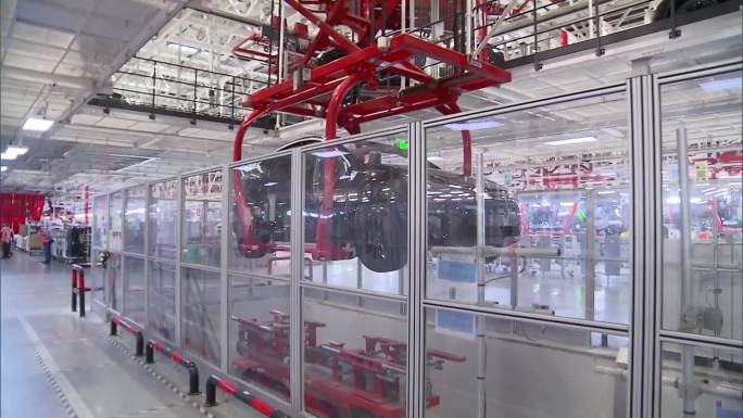 中国上海的新能源汽车电车自动化生产线（合集）