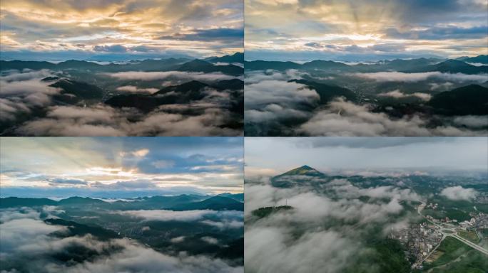 大山 绿美 日出云海 高山日出