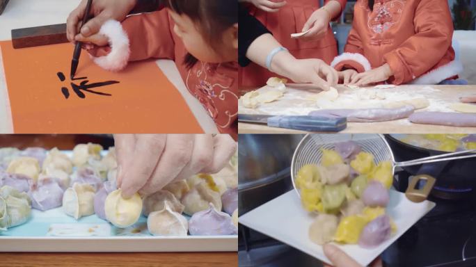 中国新年春节家庭制作年夜饭合集